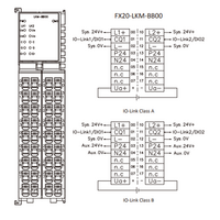 FX20-LKM-BB00 ELCO IP20 MODULAR I/O SYSTEM, FX20-SUBMODULE, IO-LINK MASTER MODULE, 2-CHANNEL, 2X32, CLASS A/B COMPATIBLE, DIN 35 MM RAIL INSTALLATION